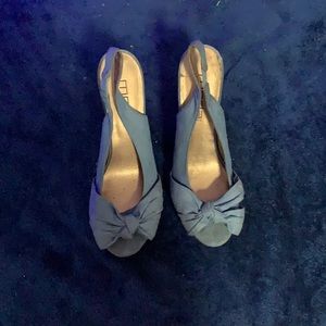 Blue wedges/ heels